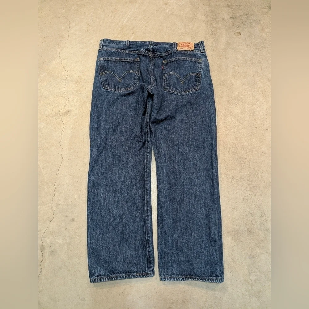 Y2K Levi's 501 Mens 42x30 (39x29) Denim Jeans Pants Blue Button Fly